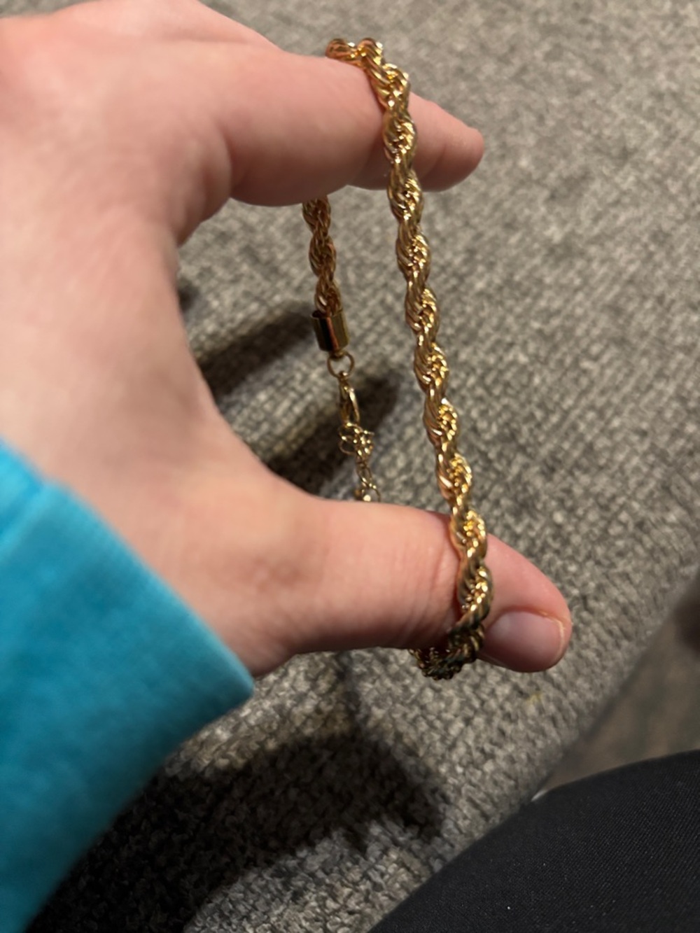 Gold Rope Chain Bracelet - Classic Women’s Jewelry
